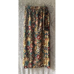 Vintage Floral Maxi Skirt‎ Romantic Rose Flower Print Bohemian Style
